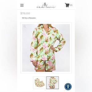 NWT PJ Set - Tropical Leopard